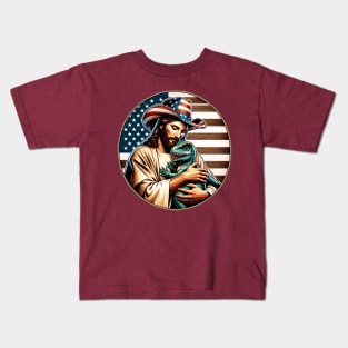 American Jesus Dino Pet Kids T-Shirt